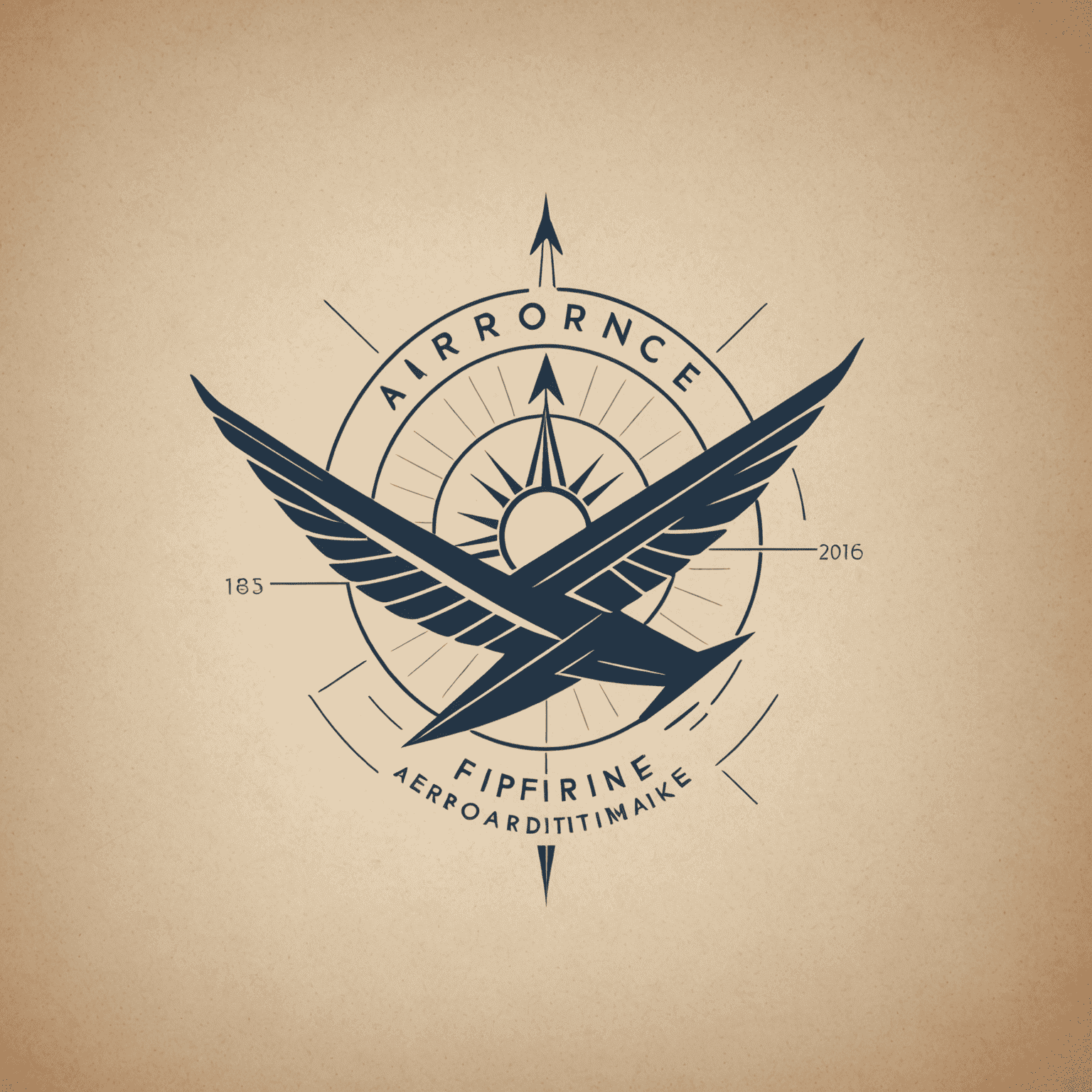 Aerdomfinnke logo: A stylized airplane wing combined with a financial graph, symbolizing aerodrom finance